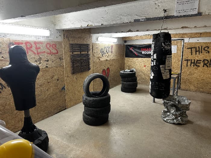 Rage Room Praga: rompe el estrés con seguridad